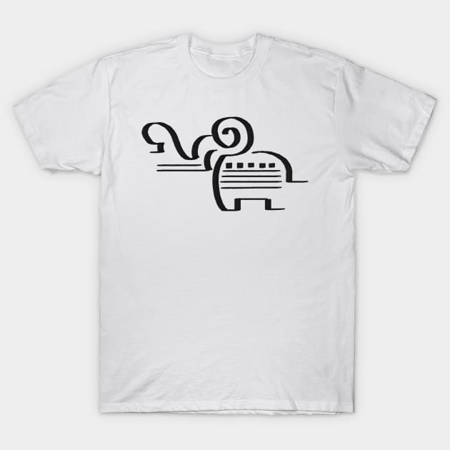 Stylized Elephant T-Shirt by Laura Beth Art